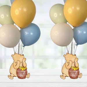 Classic Winnie the Pooh Baby Shower Balloon Centerpiece Set, Pooh Baby Shower Balloon Bouquet Set, Winnie the Pooh Baby Shower Decorations
