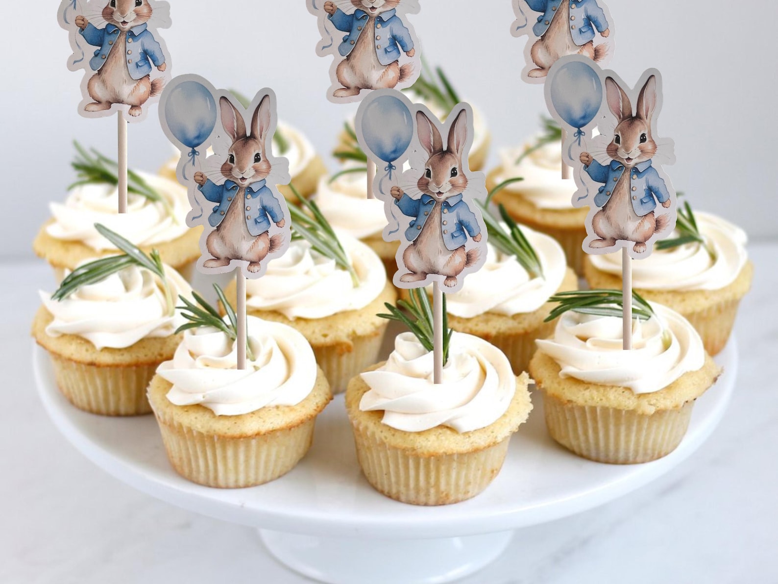 Set of 12 Peter Rabbit Inspired Cupcake Toppers, Peter Rabbit Inspired ...