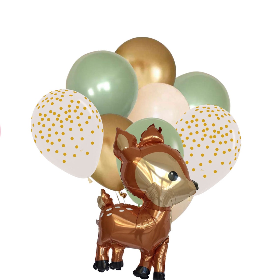 Deluxe Woodland Deer Balloon Bouquet Deer Balloon Bouquet Etsy