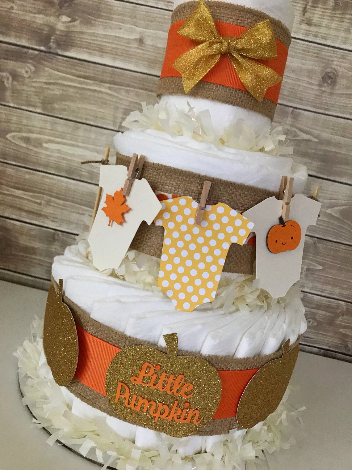 Fall Baby Shower Centerpiece Fall Baby Shower Diaper Cake Etsy