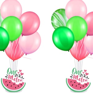 One in a Melon Balloon Centerpieces, One in a Melon Party Decorations, One in a Melon First Birthday Table Decor, Table Centerpieces