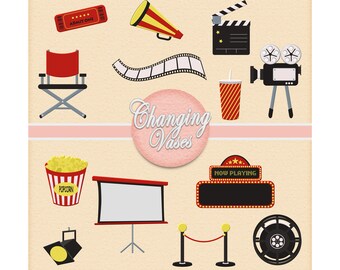 Download Free Hollywood Clip Art Etsy PSD Mockup Template