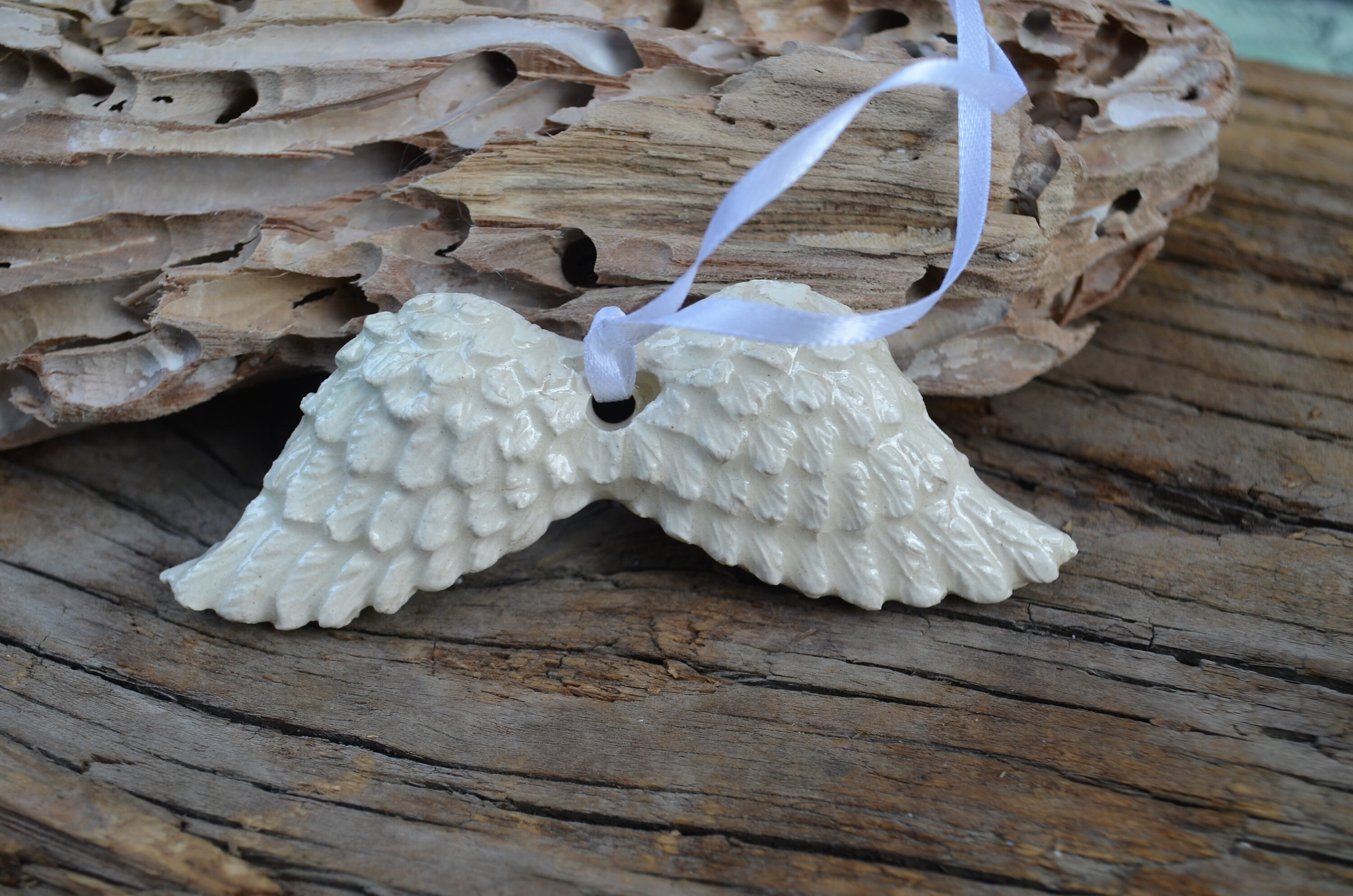 Angel Wings Ornament Ceramic Angel Wings Spiritual Gifts Etsy