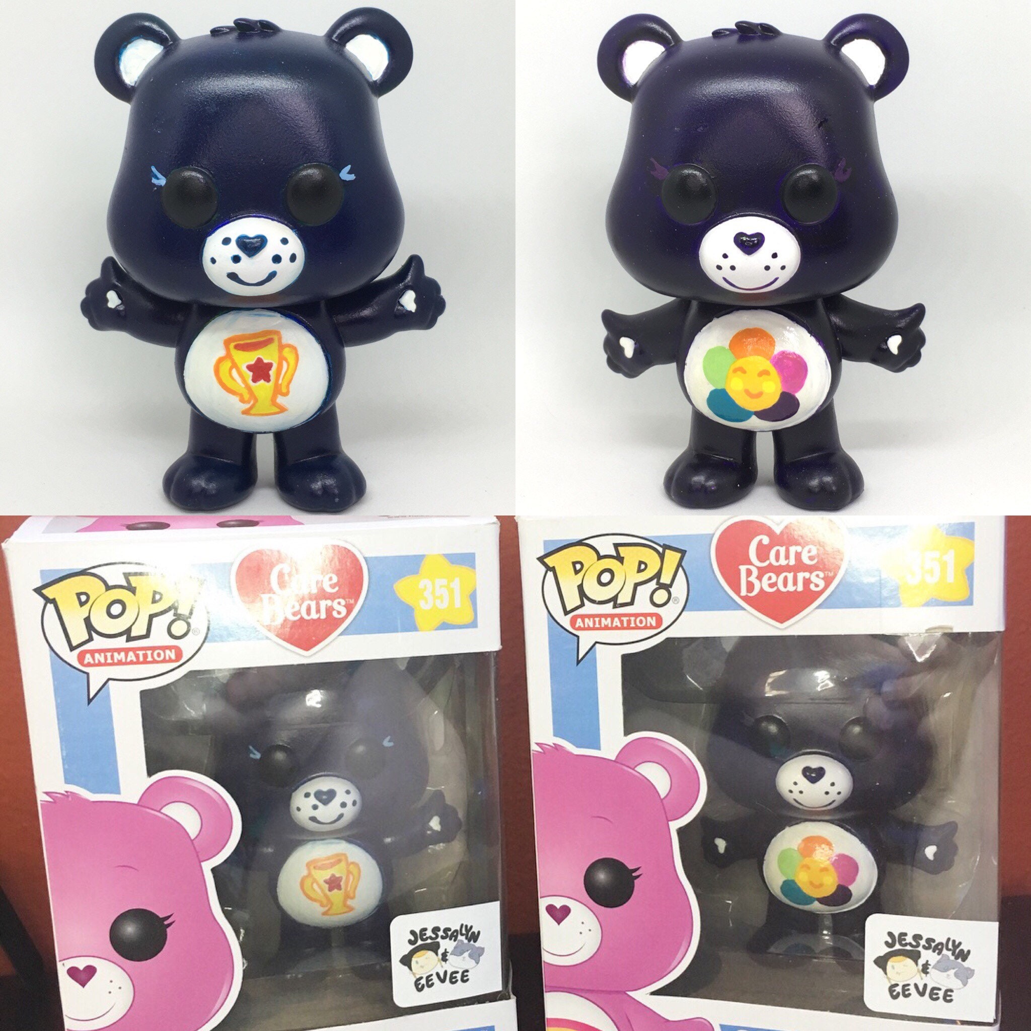 Custom Painted Care Bear Funko Pop Figure Repaint Glow in the | Etsy
