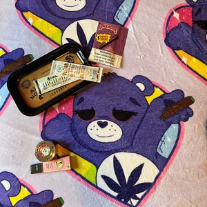 Lila Stoner Bear Hearts Fleecedecke