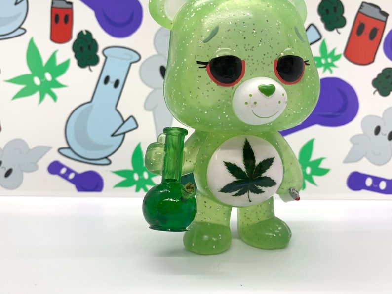 Custom Funko Pop Chase Get High Bear Glitter OG Kush Stoner | Etsy