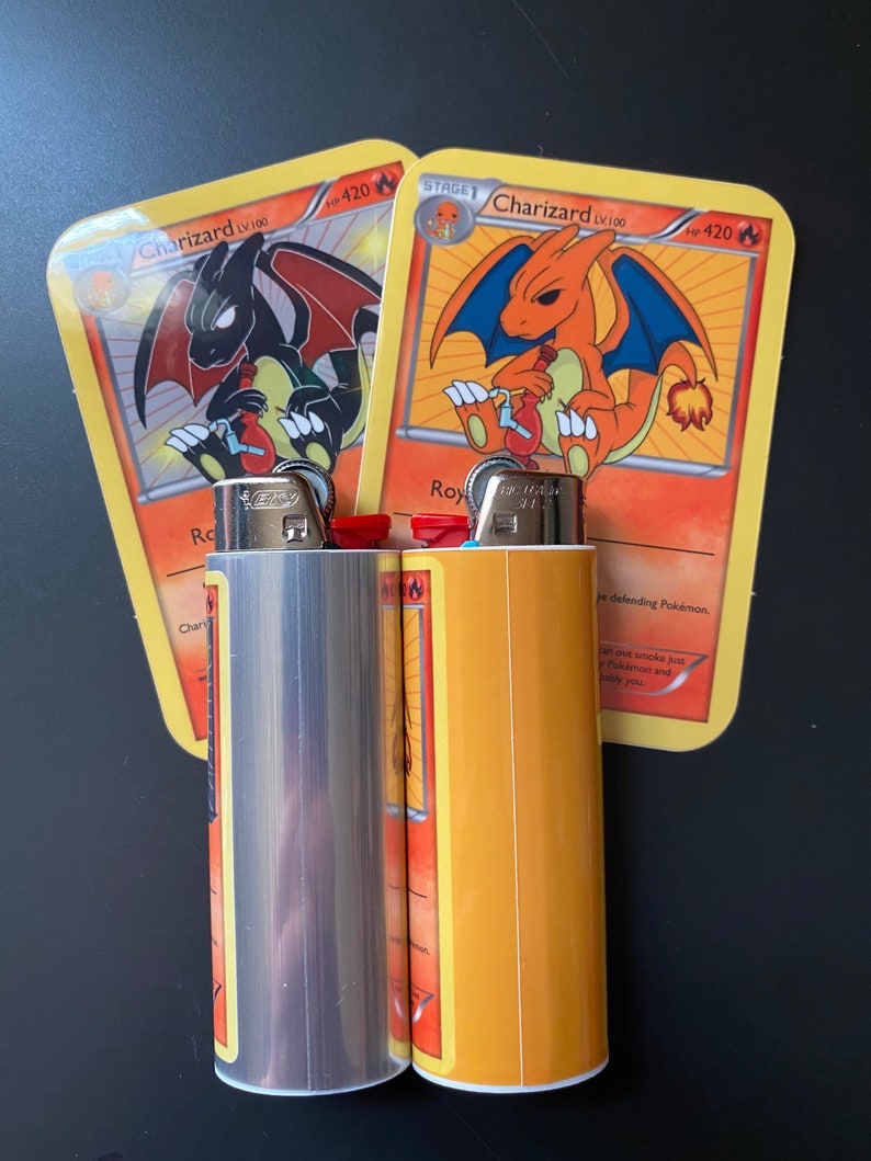 Custom Stoner 420 Lighter Case Sleeve Trading Card Sticker Etsy