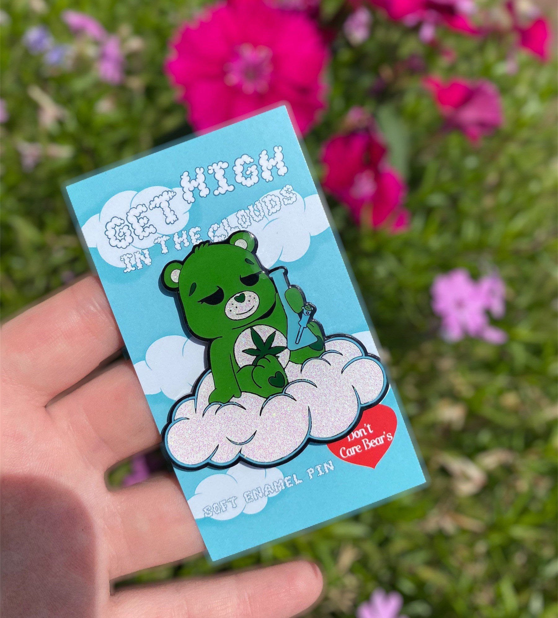 Don't Care Bear Enamel Pin by Push