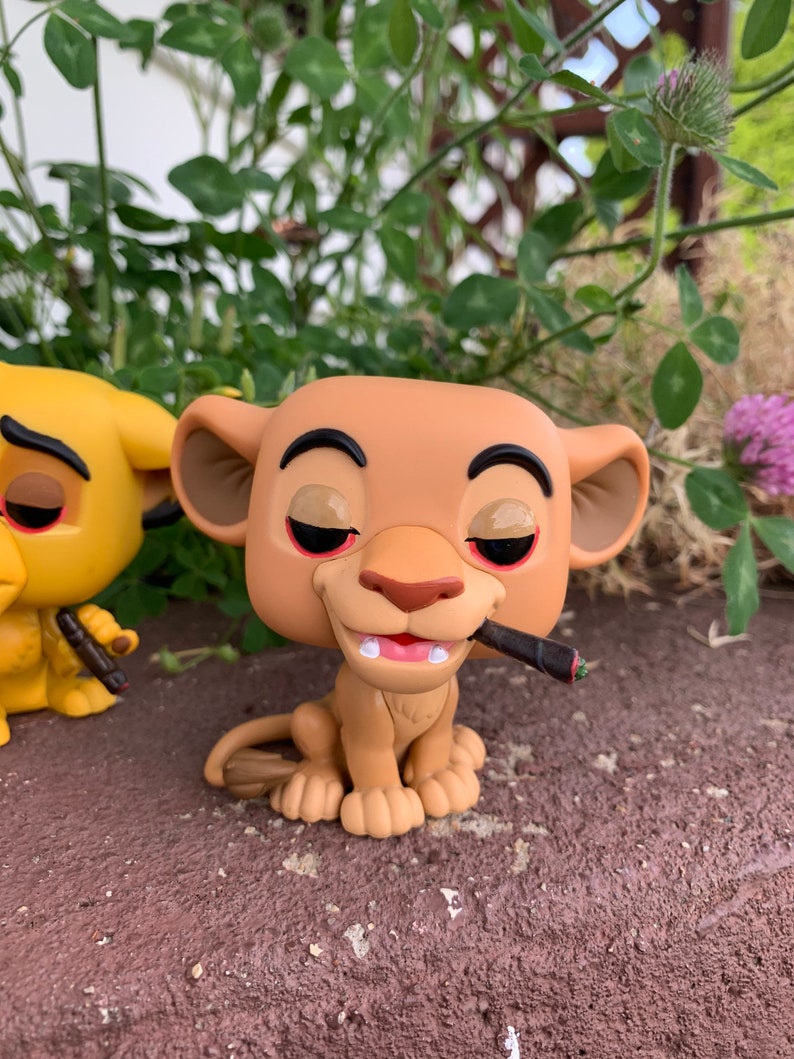 Stoner Custom Funko Pop Figures Simba and Nala with Blunts | Etsy