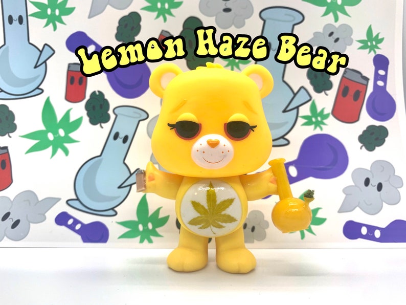 Custom Funko Pop Lemon Haze Stoner Bear Etsy