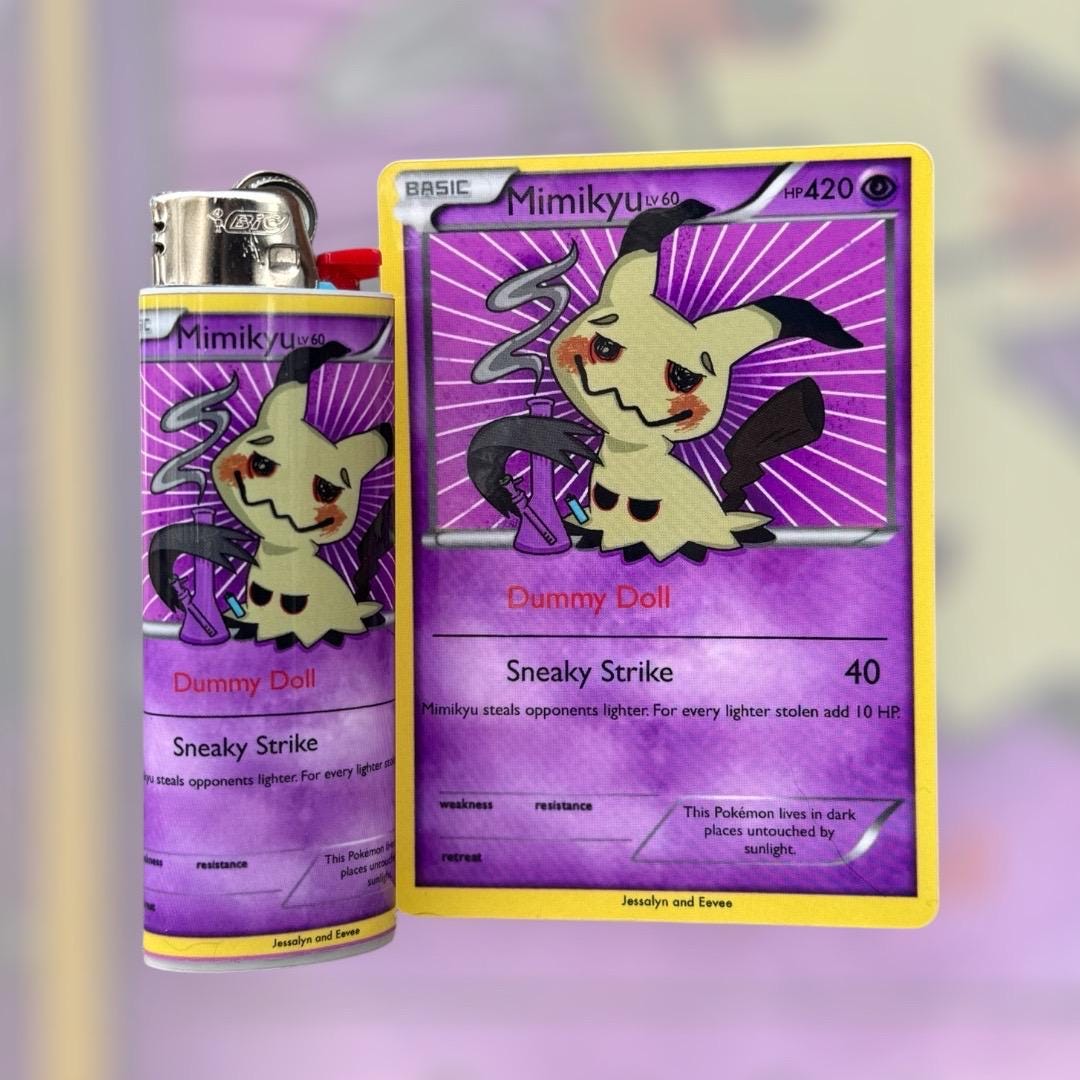 420 Custom Stoner Shadow Creature Lighter Case and Matching Sticker - Etsy