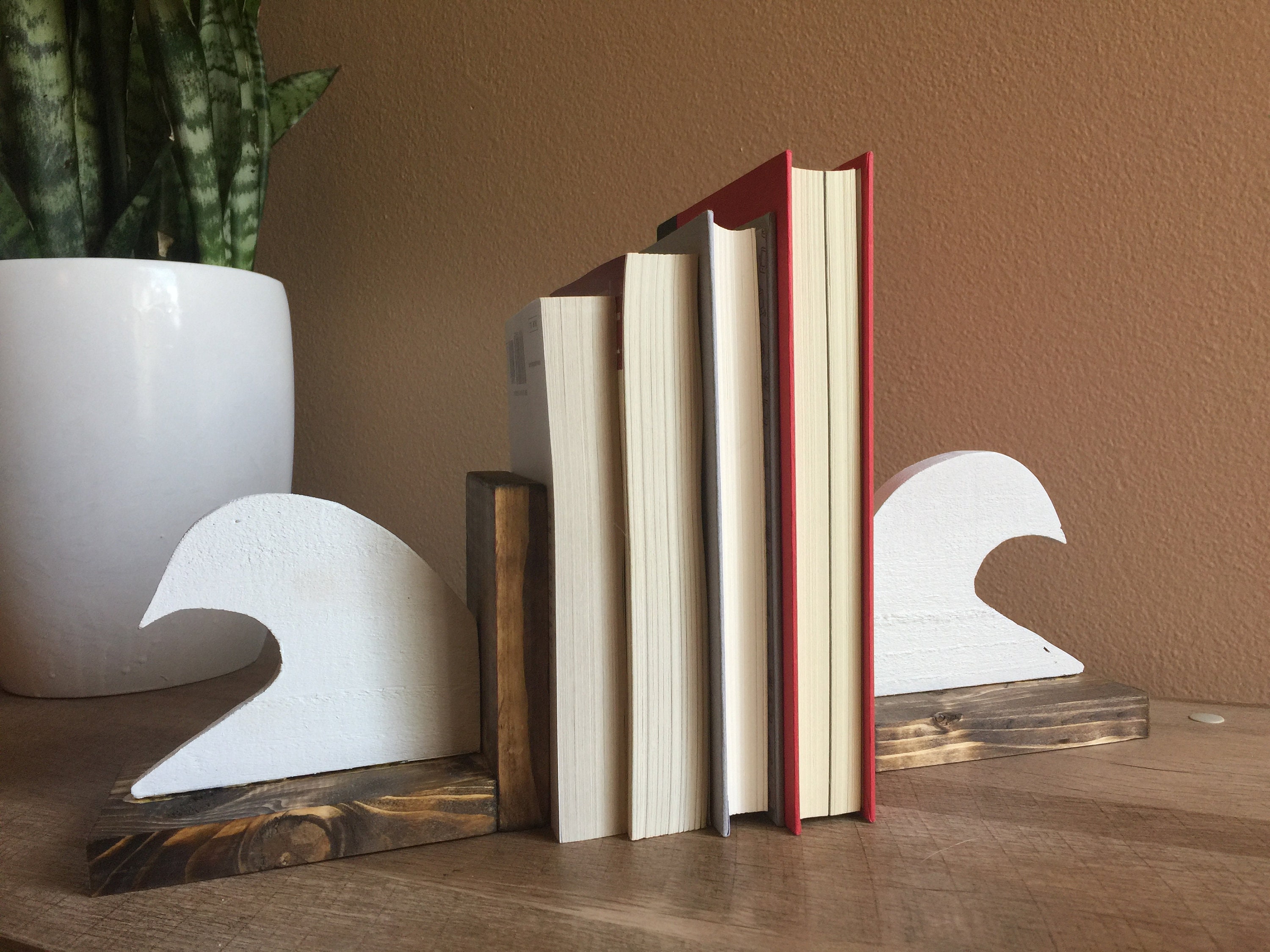 Wave Bookends Surf Beach Bookshelf Nursery Coastal Nautical Etsy