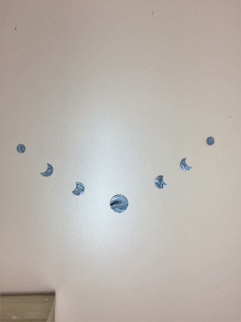 Moon Phase Banner Garland Lunar Moon Child Moon Wall Hanging Etsy