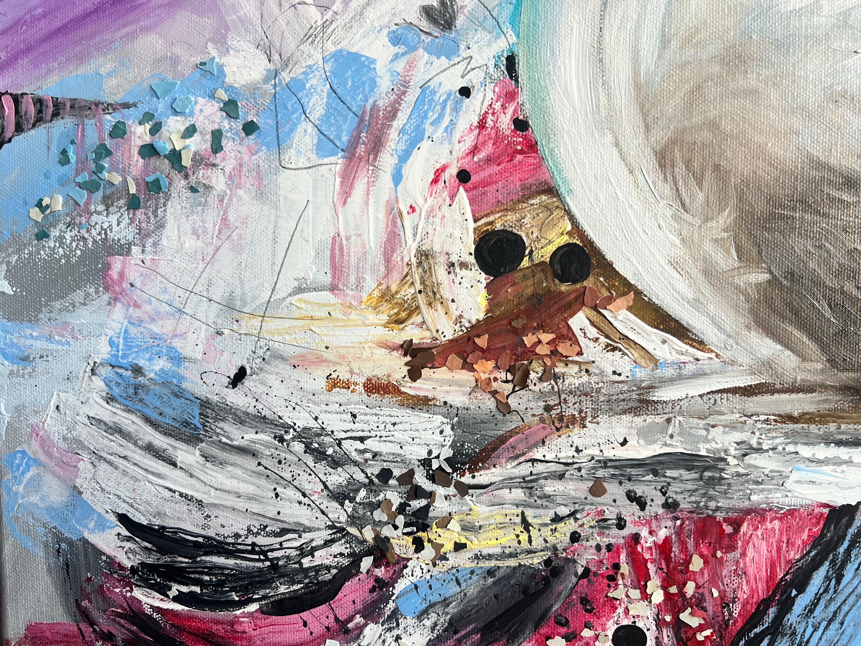 ホワイトスワン抽象画 キャンバスに油彩とアクリル、花のアート - Etsy