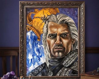 Arte de Geralt de Rivia: Ilustración original de The Witcher, Signo del zodiaco Acuario