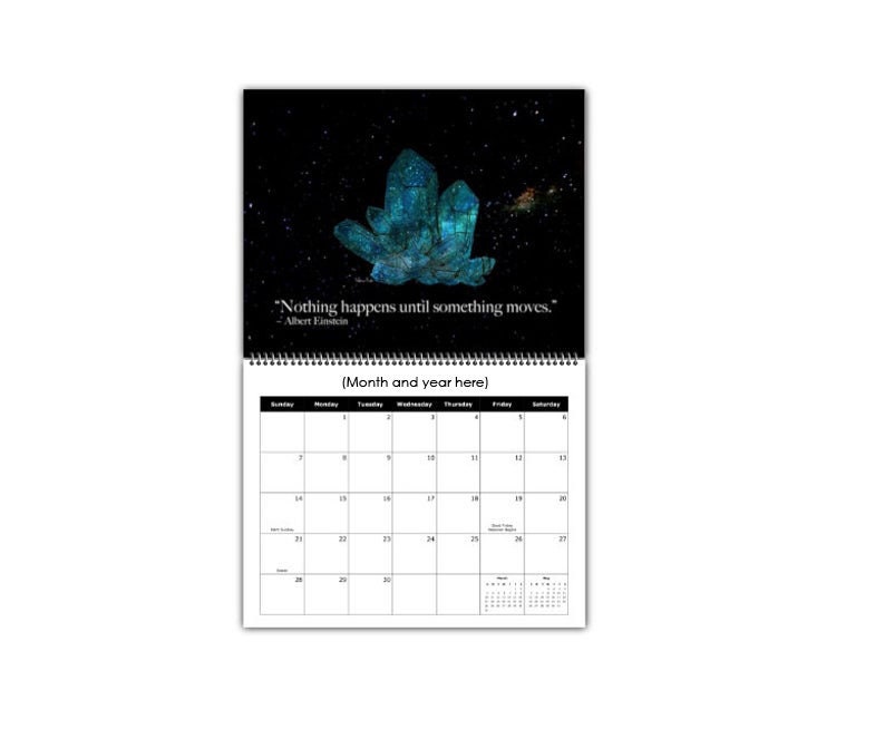 Crystals Calendar 2023 Quartz Calendar 2023 Crystal Calendar Etsy