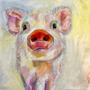 Pig print, pig lovers, pig art, pig wall decor, pig wall art, piglet print, pig portrait, baby pig, farm art, farm wall decor, farm inspired