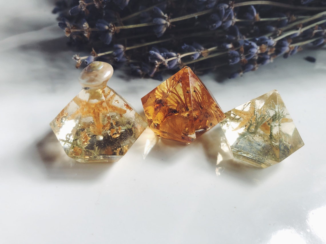 Botanical crystals. Resin crystals crystals with moss Etsy