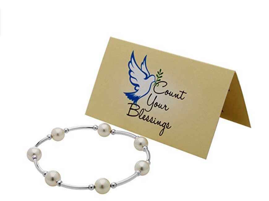 Count Your Blessings Pearl Bracelet Blessing Bracelets Pearl Etsy