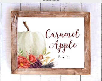 Caramel Apple Bar Printable - Etsy