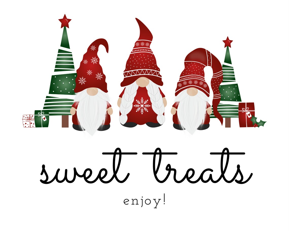 Sweet Treats Printable Sign Christmas Dessert Printable Sign - Etsy