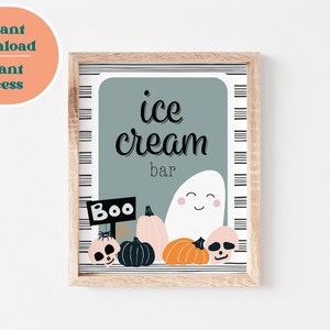 Ice Cream Bar Sign, Ice Cream Social Decor, Ice Cream Sundae Bar