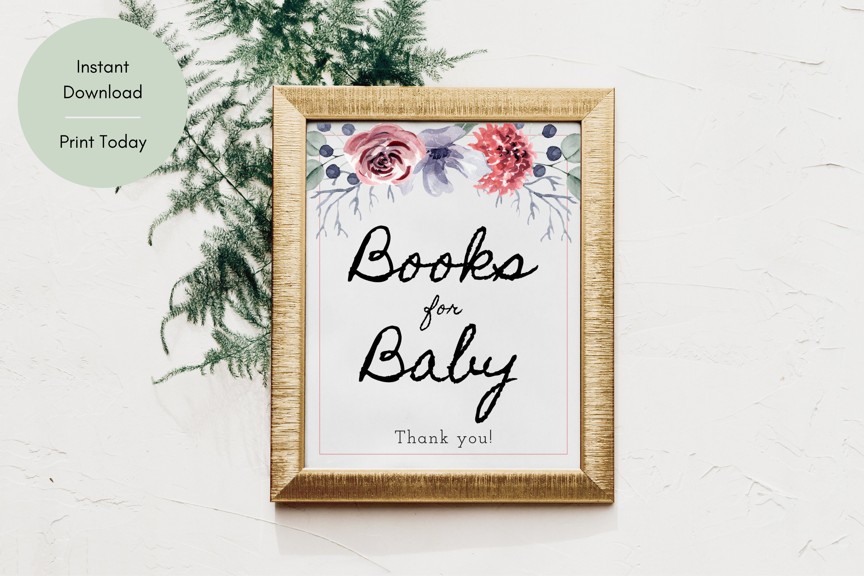 Printable Books for Baby Sign Printable Baby Shower Sign Etsy