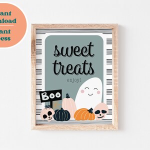 Sweet Treats Printable Sign, Dessert Table Sign, Halloween Party Decor