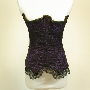 1960s Frederick&#39;s of Hollywood Half Cup Corset Pinup Burlesque Goth Fetish Wear