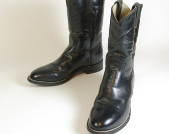 Justin Low Heel Cowboy Boots Children's US size 3-1/2, Uk size 2.5, Euro size 18.5 Jet Black Cowgirl/Cowboy Boots