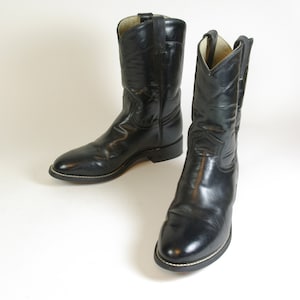 Justin Low Heel Cowboy Boots Children&#39;s US size 3-1/2, Uk size 2.5, Euro size 18.5 Jet Black Cowgirl/Cowboy Boots