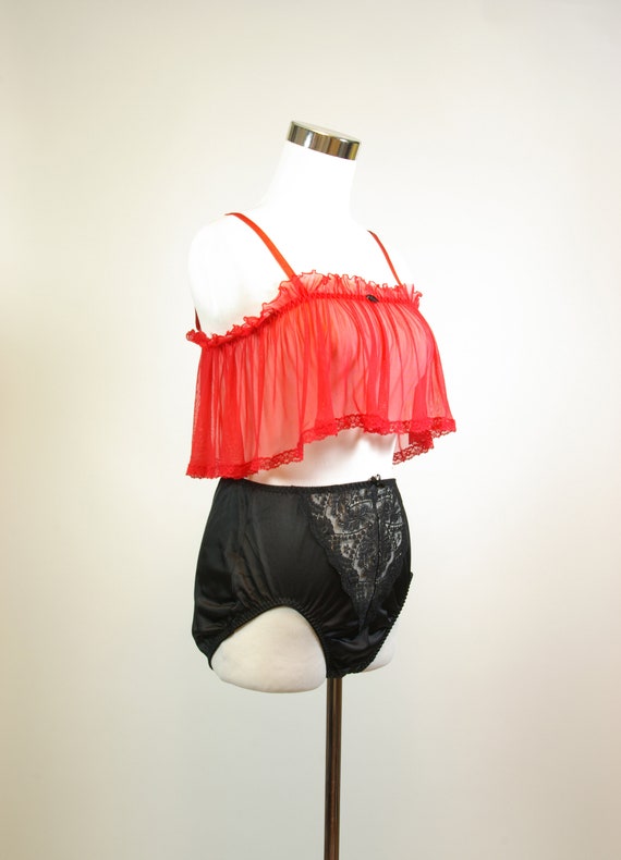 Lacy Black Silky Panties Vassarette label Women's… - image 10