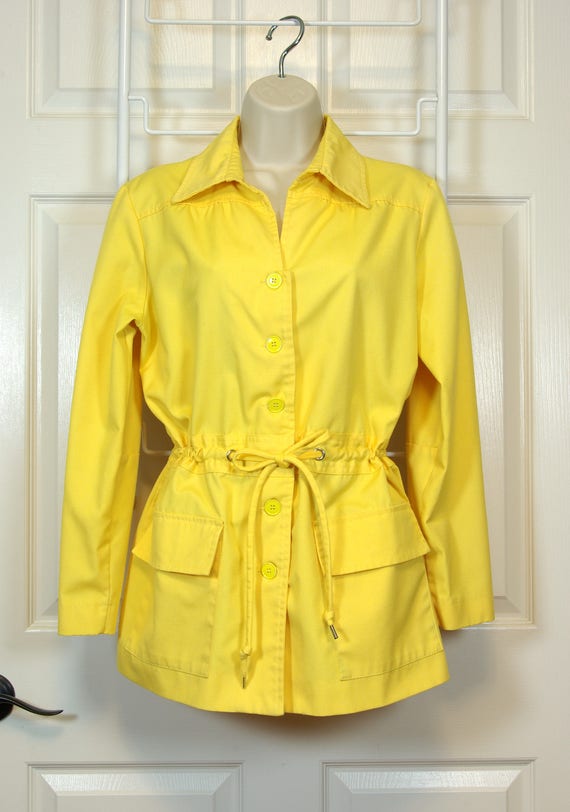 Sunny Yellow Jacket Koret of California 70s Mod Ladies' | Etsy