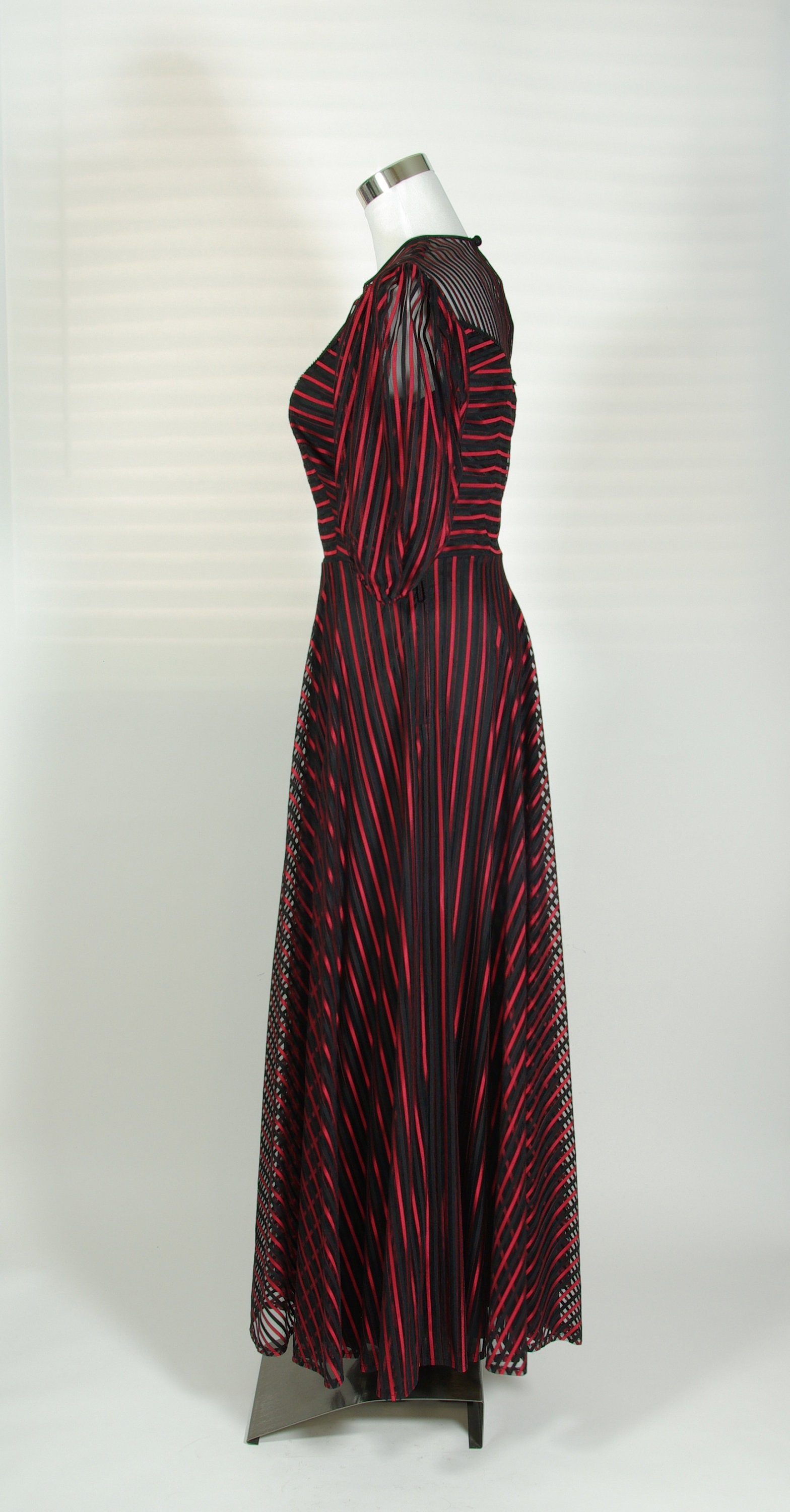 red black ball gown