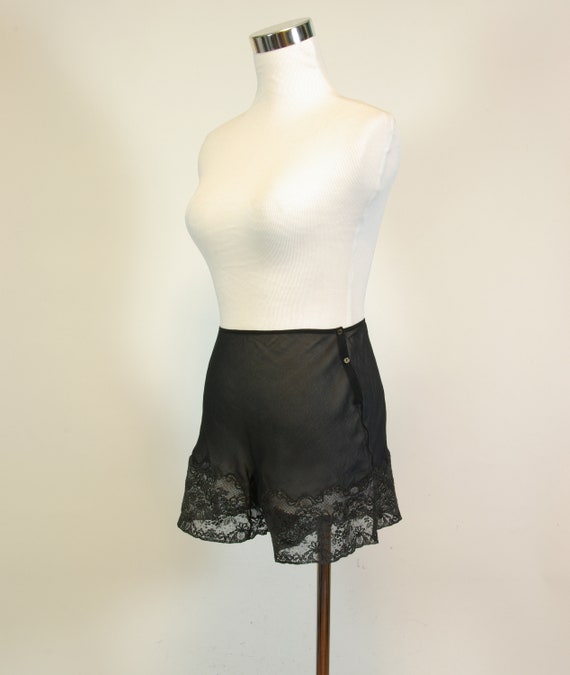 Black Silk Chiffon 1930s Tap Panties Chevette lab… - image 2