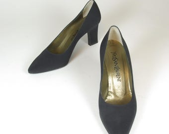 Vintage YSL Black Pumps - US Size 6 - Made in Italy