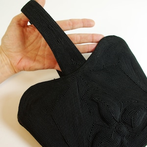 Black Corde Purse 40s Film Noir Handbag