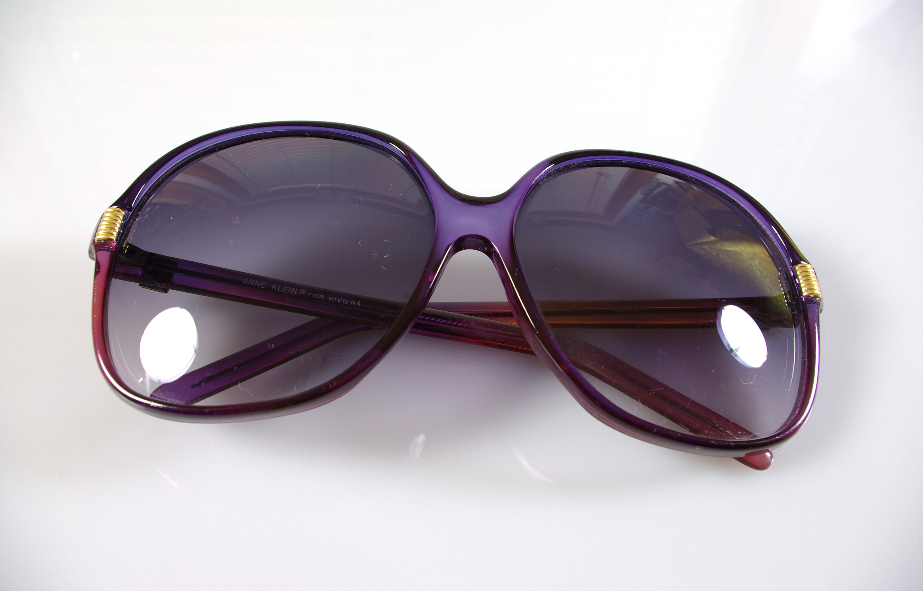 Anne Klein Dark Purple Lens Sunglasses with Case AK7108 Sunglasses - Anne Klein Authorized Retailer  main image 2