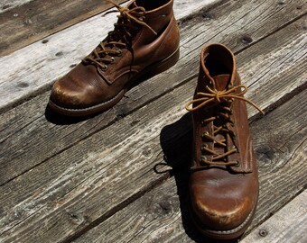 1950s-1960s ブーツ 44 Vintage 1950s 60s Tall Lace Leather Work Boots Size 7 3E - Etsy