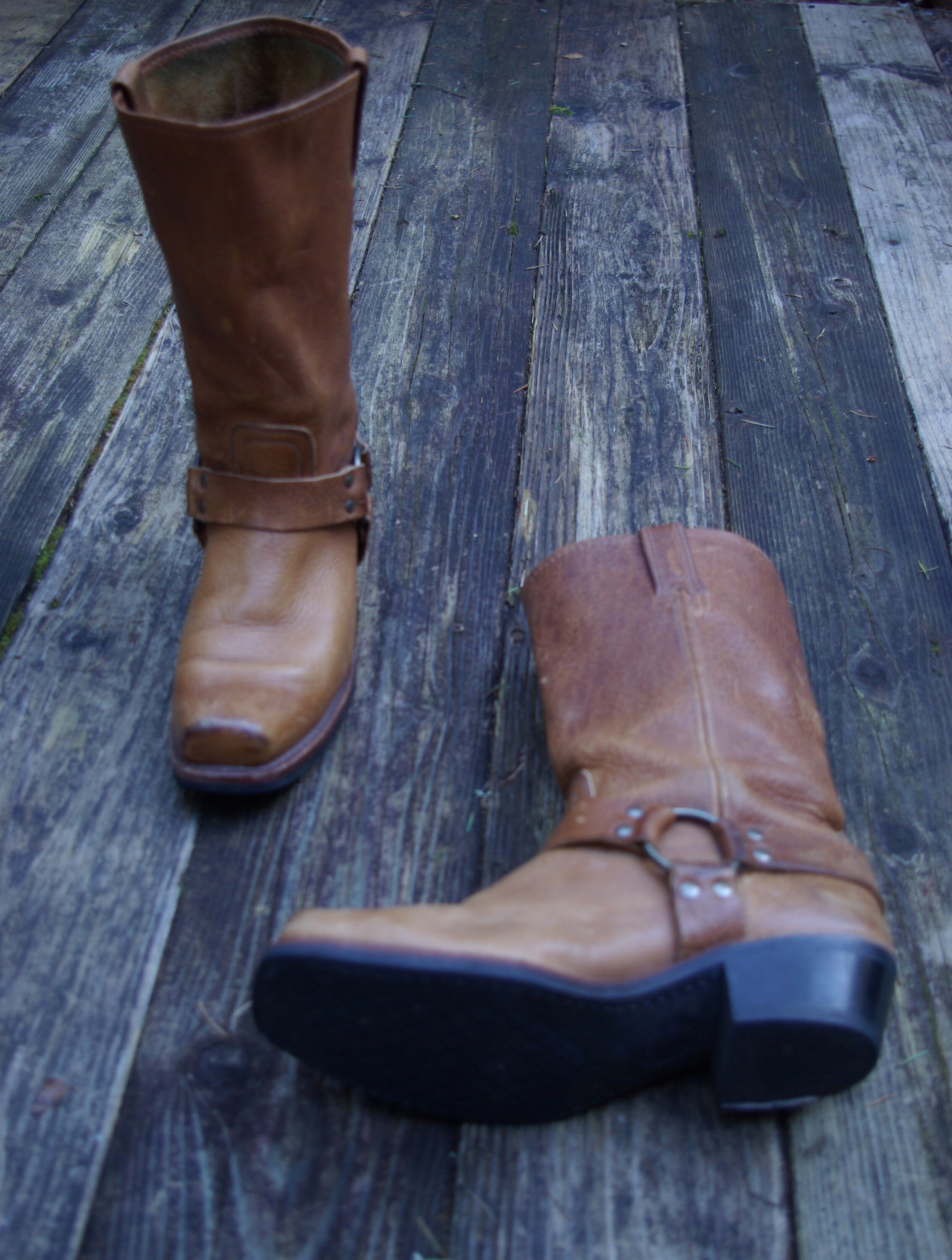 Vintage Frye 12R Harness Boots Brown Leather Square Toe Made in USA Mens 6 D New Vintage boot arrivals in our Sedona shop. Mens Black  main image 3