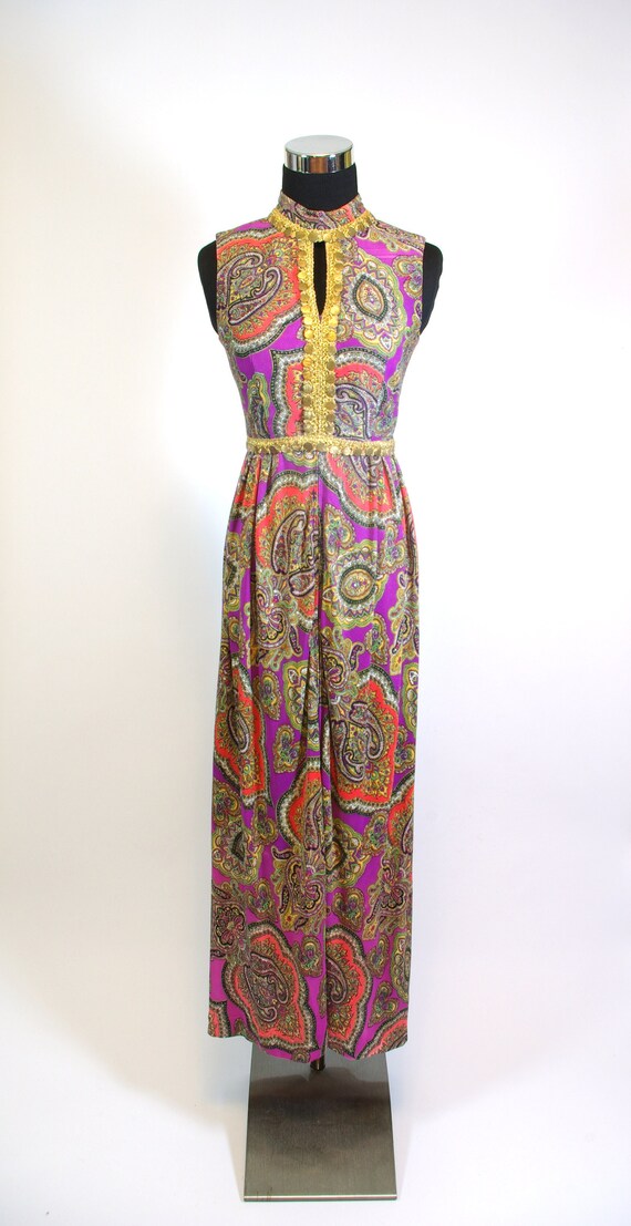 Psychedelic Bloom Printed Maxi Dress