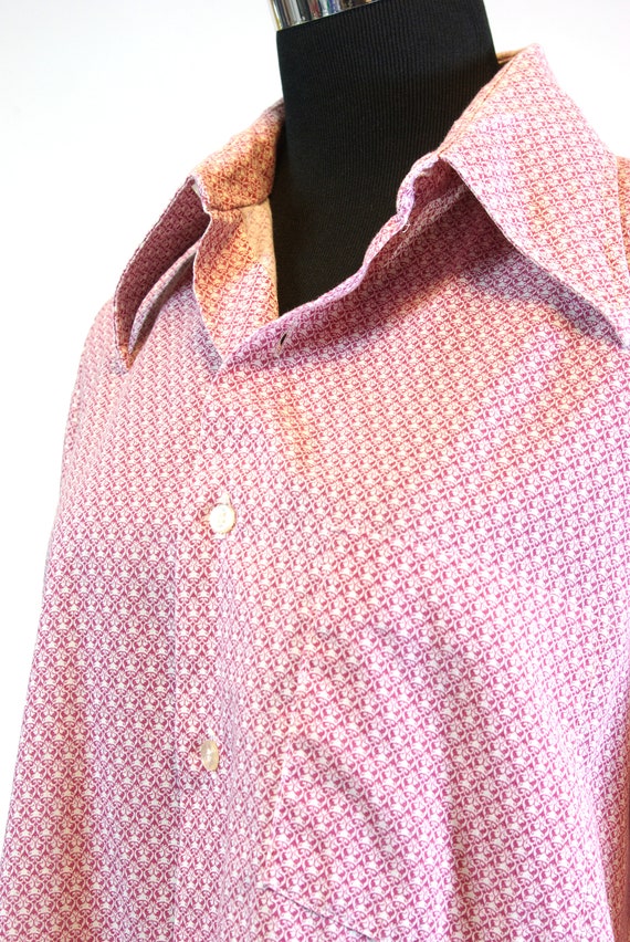 70s Butterfly Collar Print Shirt Emo Indie Retro