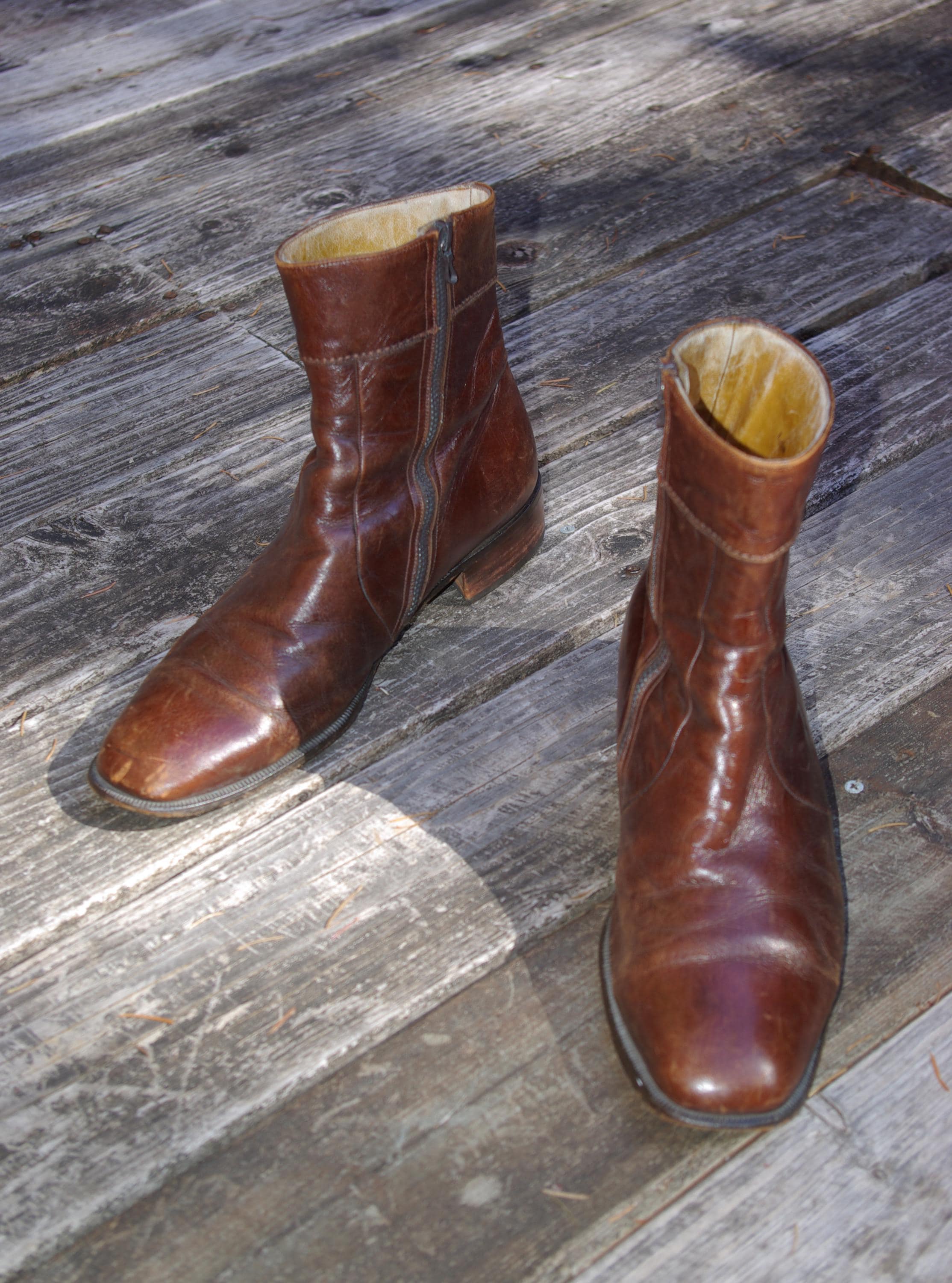 VTG Florsheim Beatle Moto Ankle Boots 11 NARROW Florsheim Boots 12 - Etsy main image 3