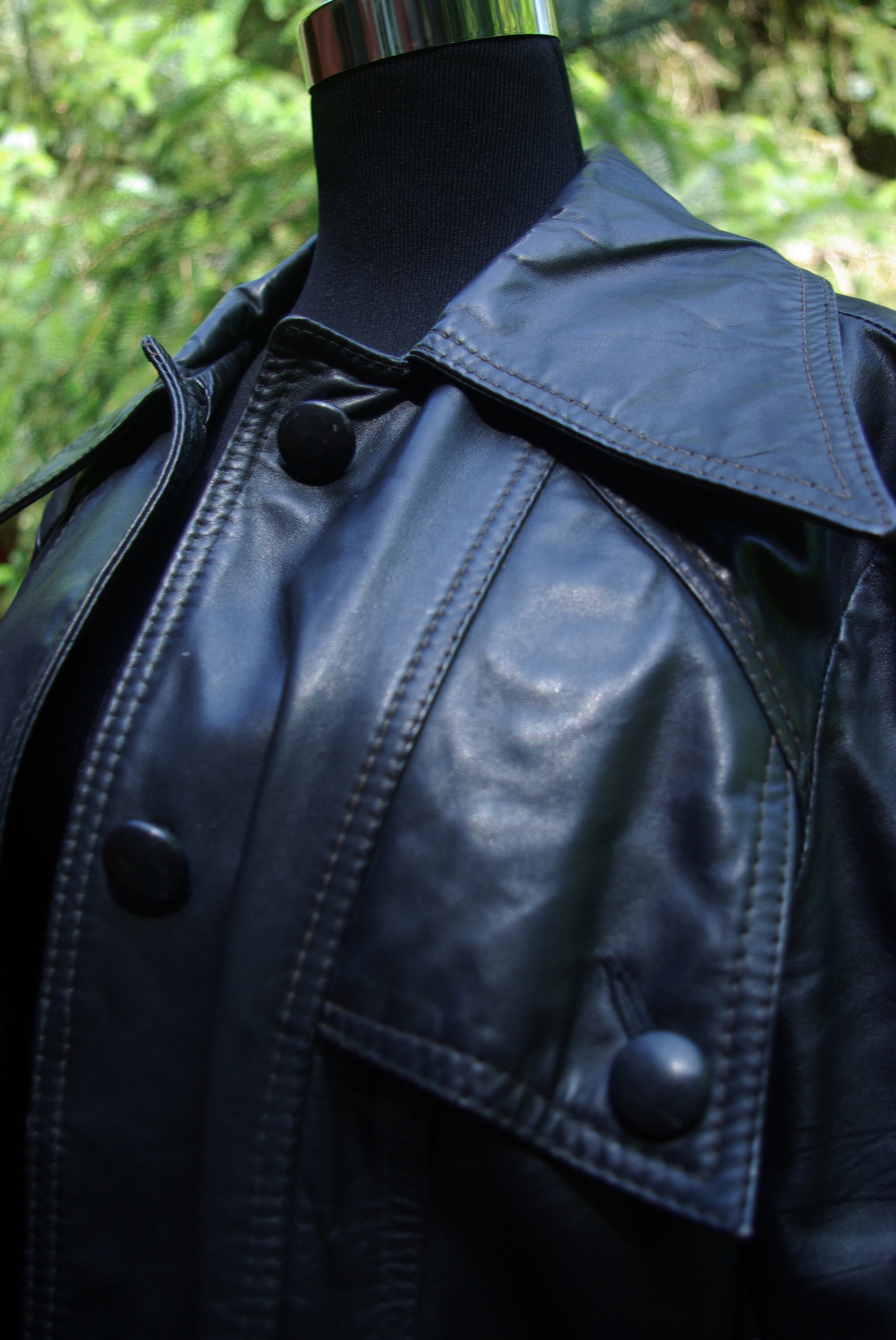 Superfly Giant Pointed Collar Black Leather 1970s Jacket Unisex - Etsy