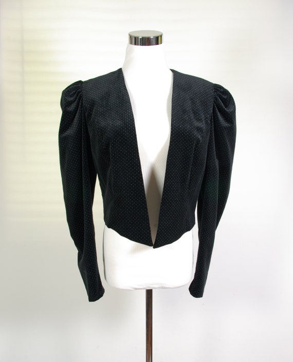 80s does Victorian Leg-O-Mutton Sleeve Velveteen G