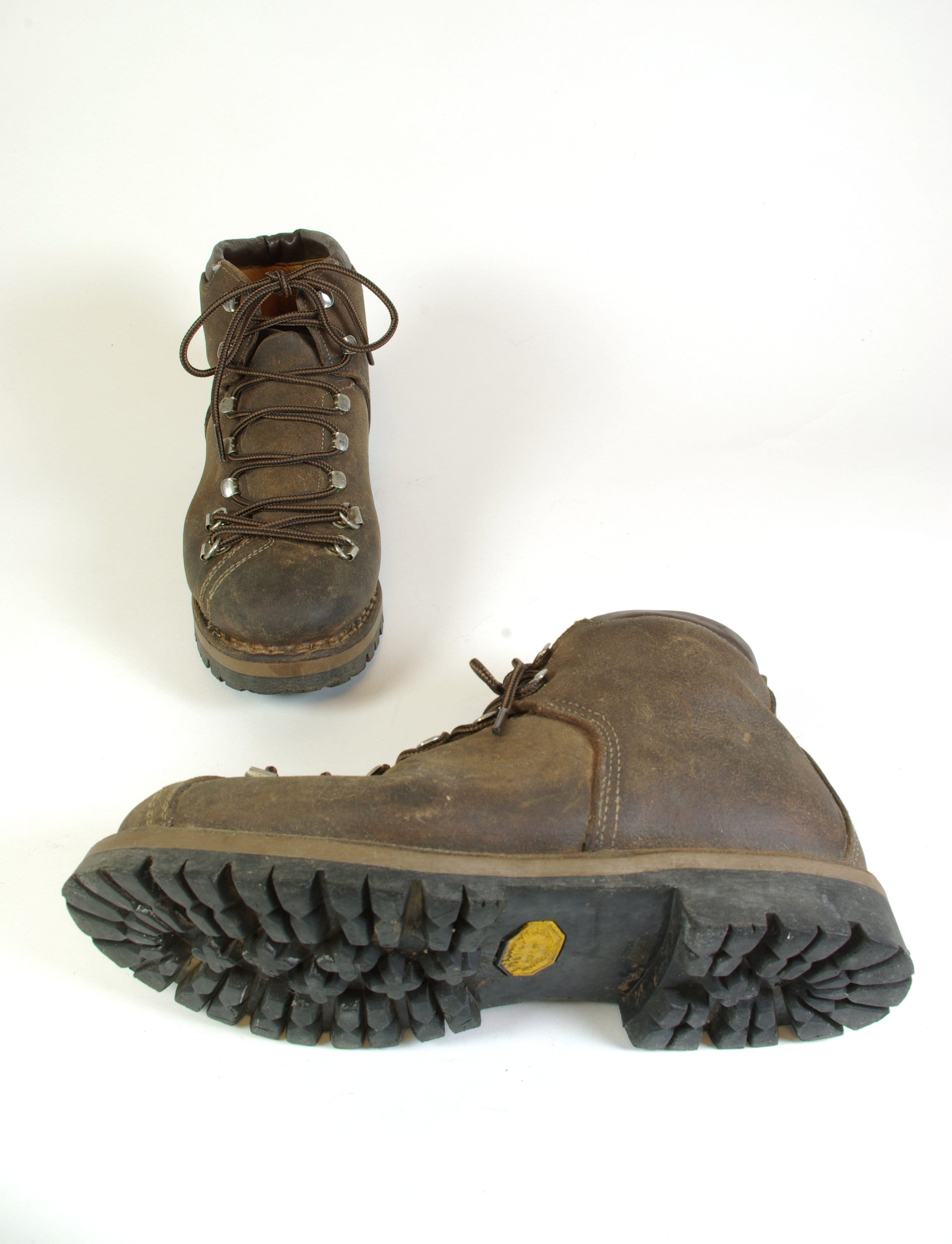 Raichle Switzerland Men Size 6.5 Women 7.5 Brown Leather Hiking Boot Raichle Boots for Women for sale | eBay main image 2