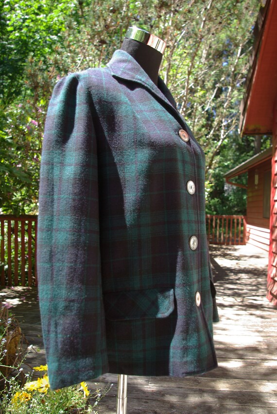 Early 1960s Pendleton Wool Jacket Mod Collar M - image 4