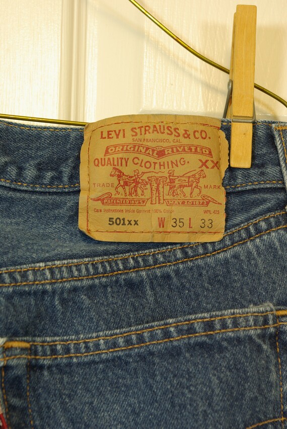 Levis 501xx Shrink to Fit 35 x 33 Blue 