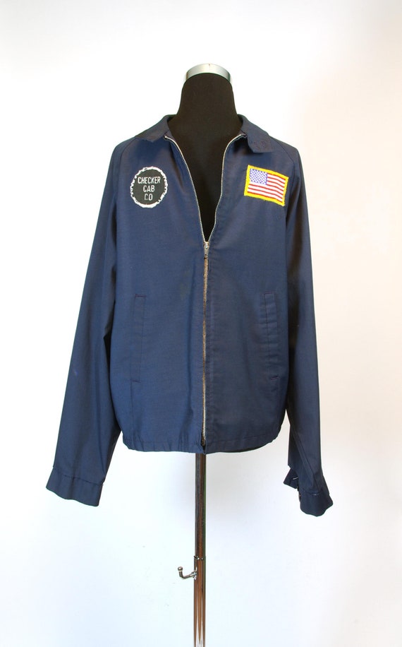 Checker Cab Co. Patch Retro Men's Casual Light Windbreaker Jacket