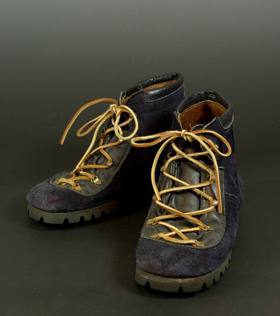 blue suede hiking boots